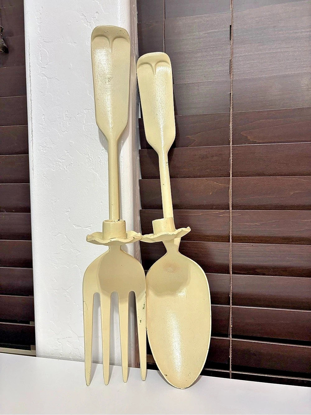 Vintage metal Cream Serving Fork & Spoon Set